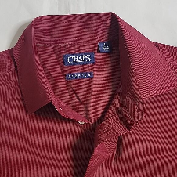 Chaps Youth Red Button down shirt - Picture 2 of 4